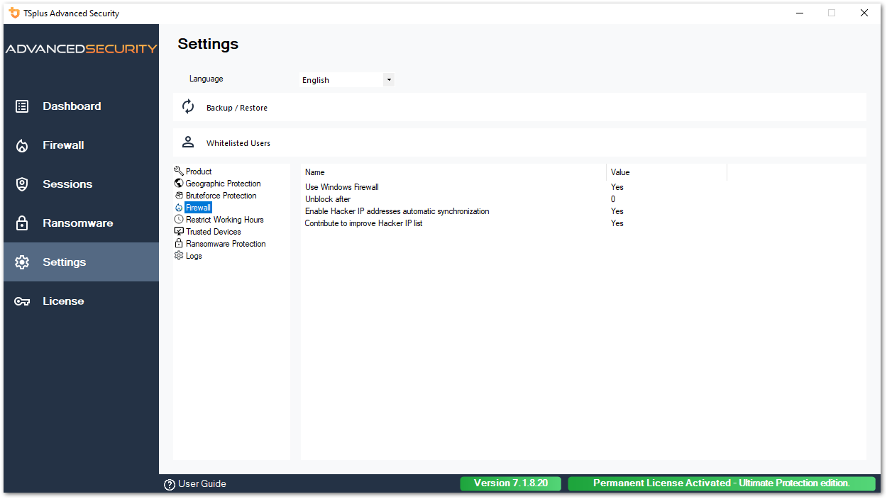 Firewall Settings 1