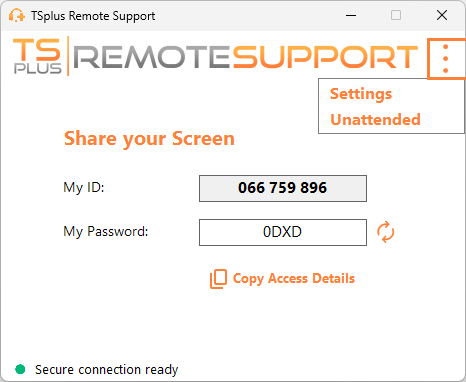 Settings button